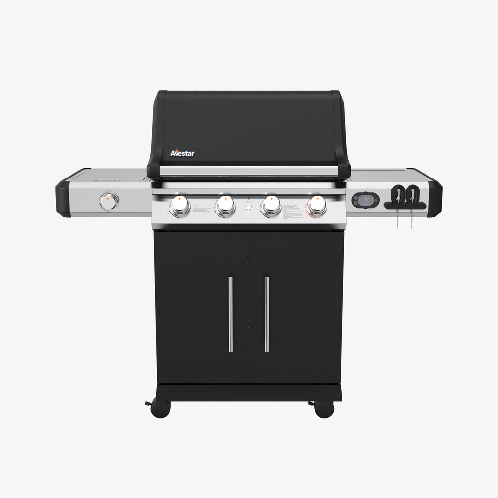 PRO26401 | 4-Burner Gas Grill – 62K BTU, Smart Temp Control, Side Burner & Griddle