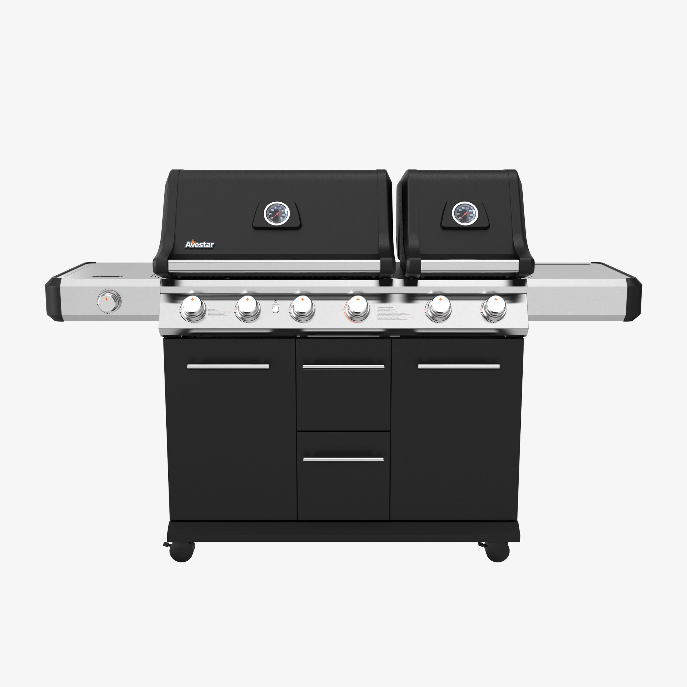 PRO26601 | 6 - Burner Propane Gas Grill with Dual - Zone Cooking, Smart Thermometer