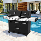PRO26601 | 6 - Burner Propane Gas Grill with Dual - Zone Cooking, Smart Thermometer