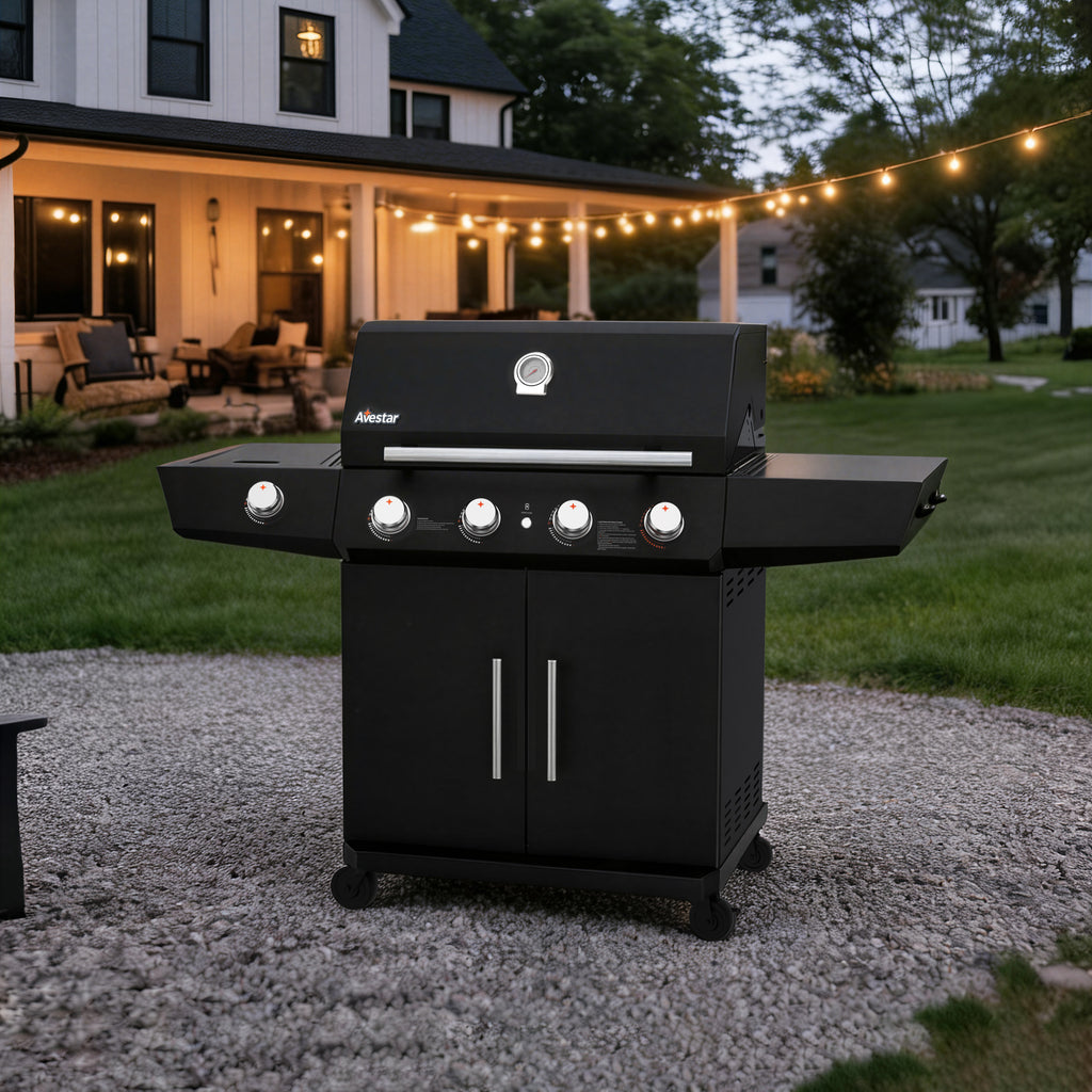 STARTER26401 | 4-Burner 62,000 BTU Gas Grill with Side Burner
