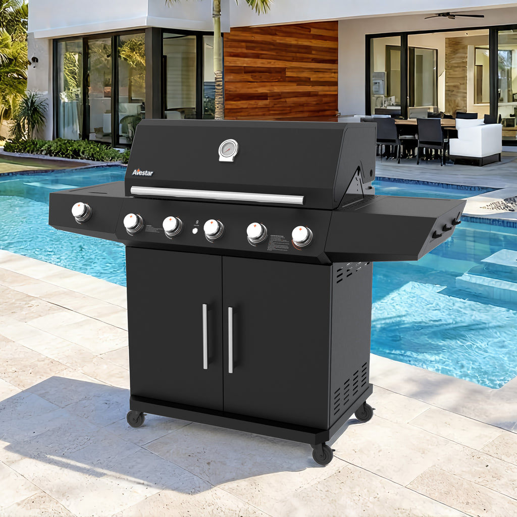 SMART26501 | 5-Burner Gas Grill with Side Burner & Smart Thermometer