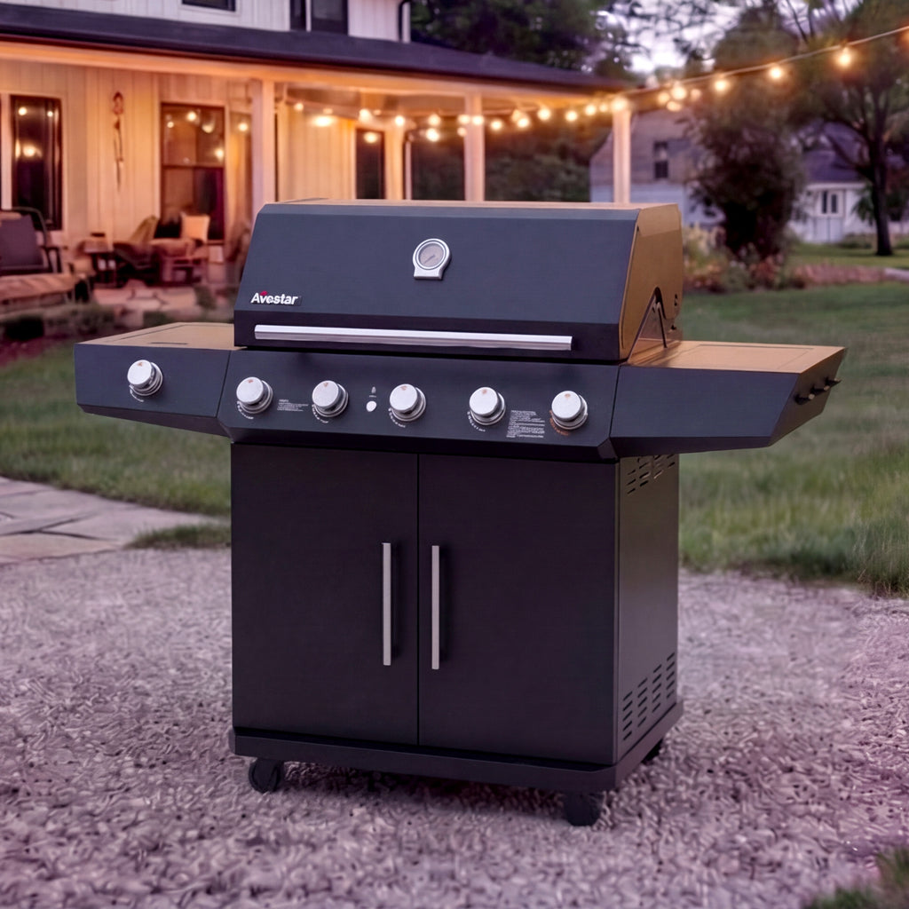 SMART26501 | 5-Burner Gas Grill with Side Burner & Smart Thermometer