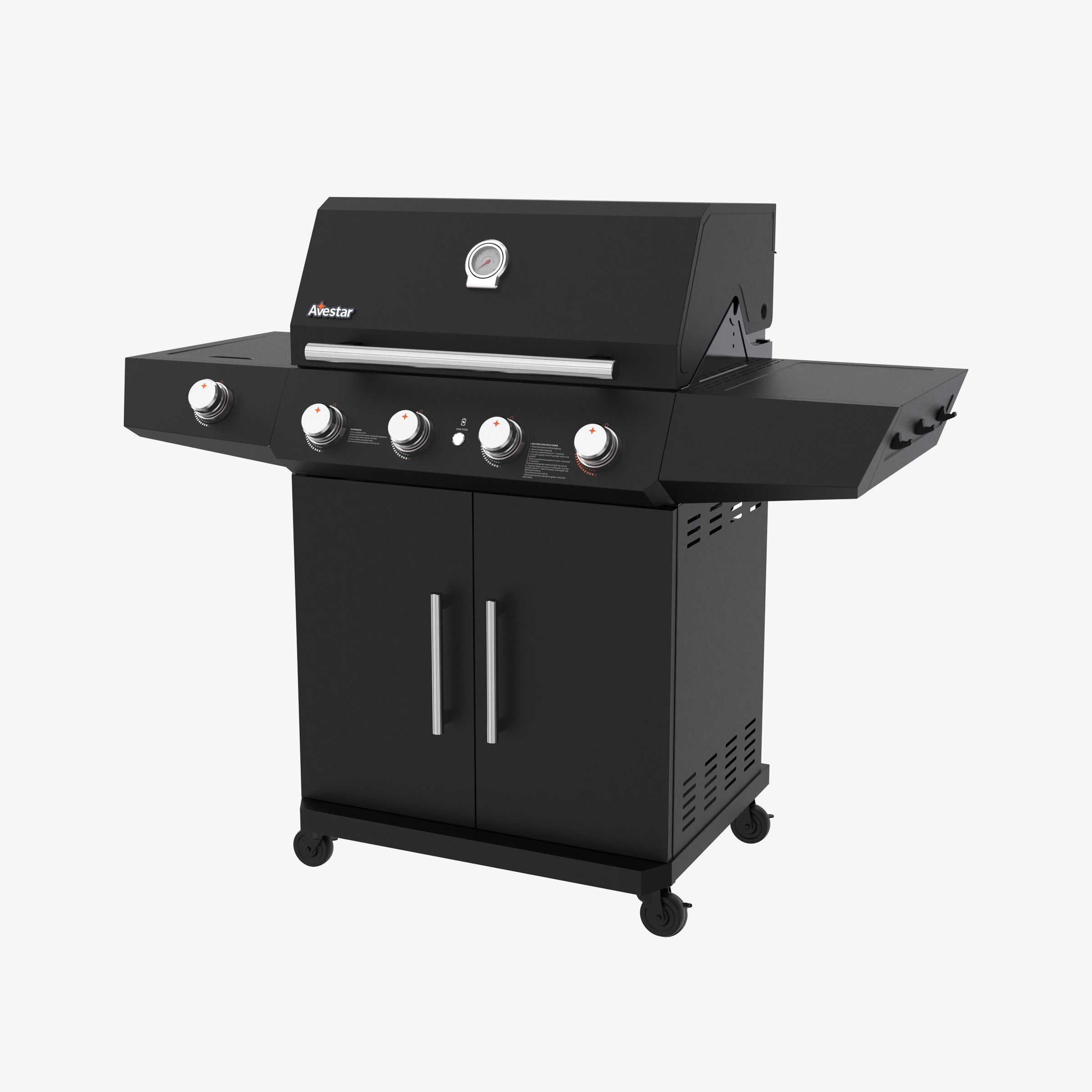 STARTER26401 | 4-Burner 62,000 BTU Gas Grill with Side Burner