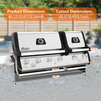MI26601 | 6 Burners Dual-zone Built-in 86000 BTU Gas Grill