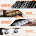 MI26601 | 6 Burners Dual-zone Built-in 86000 BTU Gas Grill